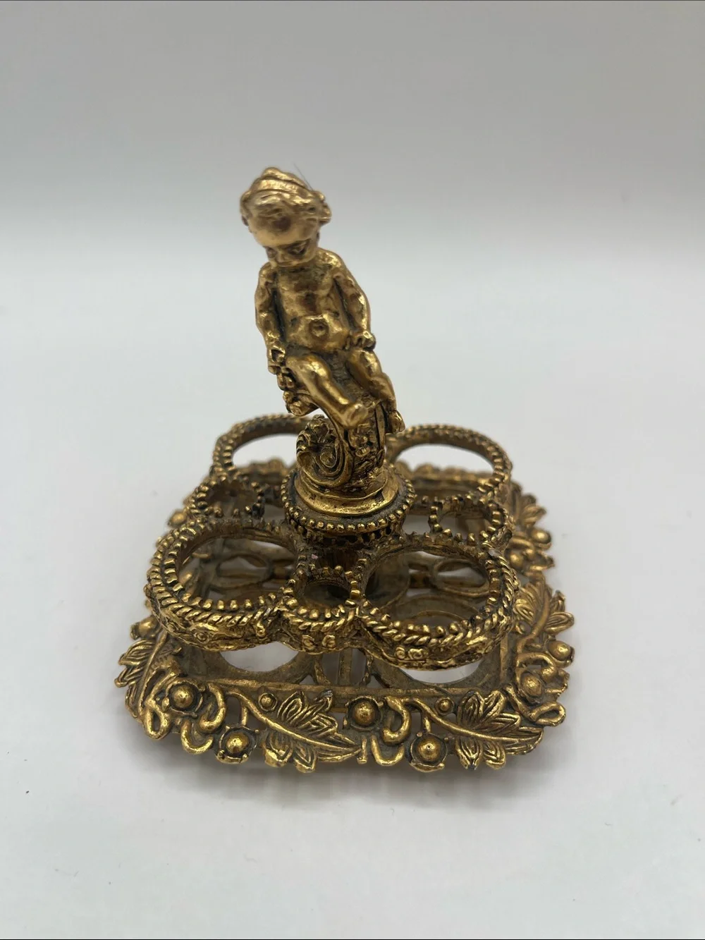 Vintage Gold-Tone Lipstick Stand -